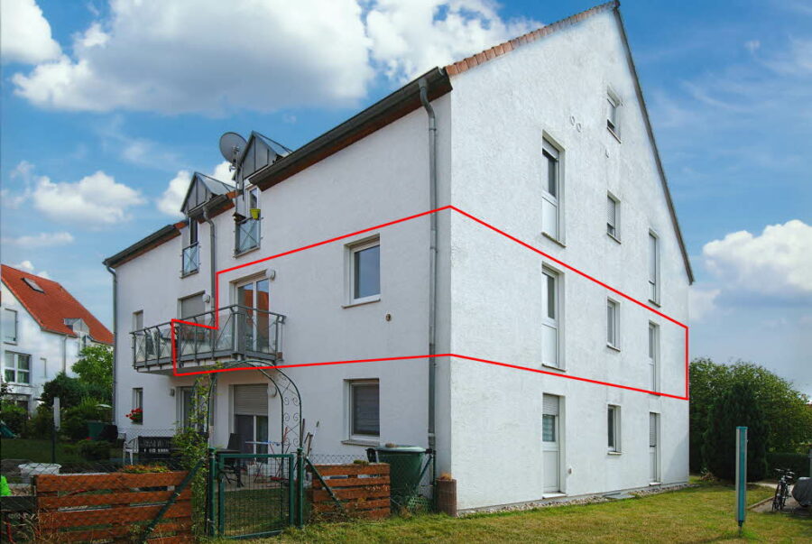 Schkopau OT Hohenweiden: 3-Raum-Wohnung mit Balkon und PKW-Stellplatz, 06258 Schkopau-Hohenweiden, Wohnung