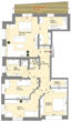 Halle-Kröllwitz: Dach-Wohnung mit 4 Zimmern, Erstbezug, Aufzug, optional mit Balkon und/oder Dachterrasse & PKW-Stellplatz - Grundriss