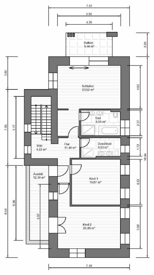 Grundriss - Obergeschoss