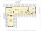 Merseburg: Große Jugendstil-Villa auf parkartigem Grundstück, für Wohnen und/oder Gewerbe, PKW-Stellplätze divers - Grundriss - Dachgeschoss