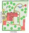 Merseburg: Große Jugendstil-Villa auf parkartigem Grundstück, für Wohnen und/oder Gewerbe, PKW-Stellplätze divers - Lageplan
