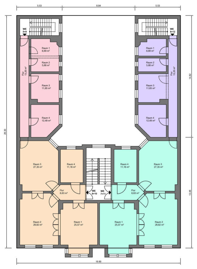 Grundriss - 1. + 2. Obergeschoss