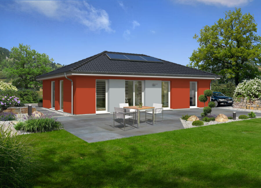 Petersberg OT Wallwitz: Bungalow-Neubau in ruhiger Ortsrandlage, 4 Zimmer, 06193 Petersberg-Wallwitz, Einfamilienhaus