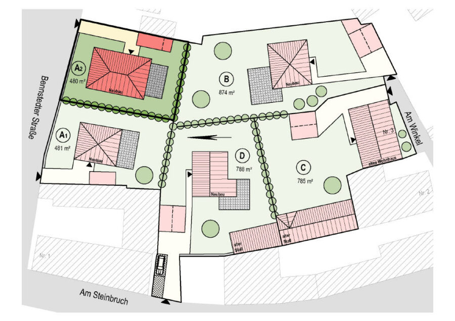 Bei Halle (Saale): Bungalow-Neubau auf 480 m² Grundstück, mit 4 Zimmer, 06198 Salzatal-Köllme, Einfamilienhaus