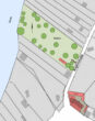 Halle-Wörmlitz: Wohnen mit Gewerbe/Büro, Nebengelass, Garagen u. Wassergrundstück - Lageplan - Bestand + Garten