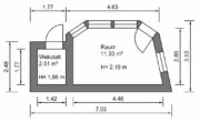 Halle-Lettin: Einfamilien-Wochenendhaus mit idyllischem Garten, Einbauküche, Kaminofen, Carport - Grundriss - Untergeschoss