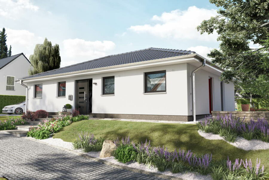 Schkopau OT Lochau: Bungalow-Neubau auf 617 qm Baugrundstück, grüne Lage, 06258 Schkopau-OT Lochau, Einfamilienhaus