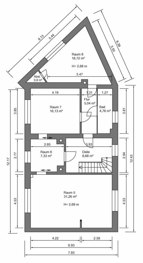 Grundriss - Dachgeschoss