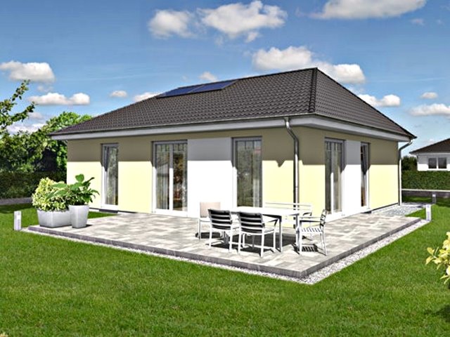 Petersberg OT Gutenberg: Moderner Bungalow-Neubau, mit Garage und Terrasse, 06193 Petersberg-Gutenberg, Einfamilienhaus